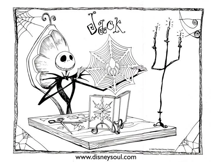 Nightmare Before Christmas Coloring Pages For Kids | Art Therapy ...