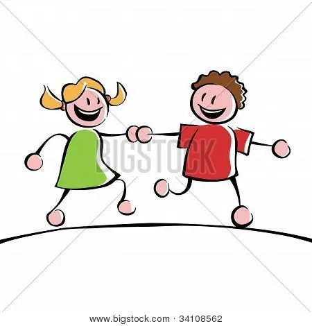 Vectores y fotos en stock de Dos niños agarrados de la mano | Bigstock