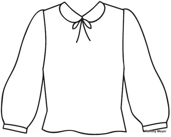 Dibujo de blusa de niña para colorear - Imagui