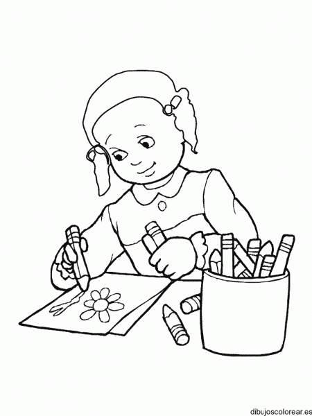 Dibujos pintar de niña - Imagui