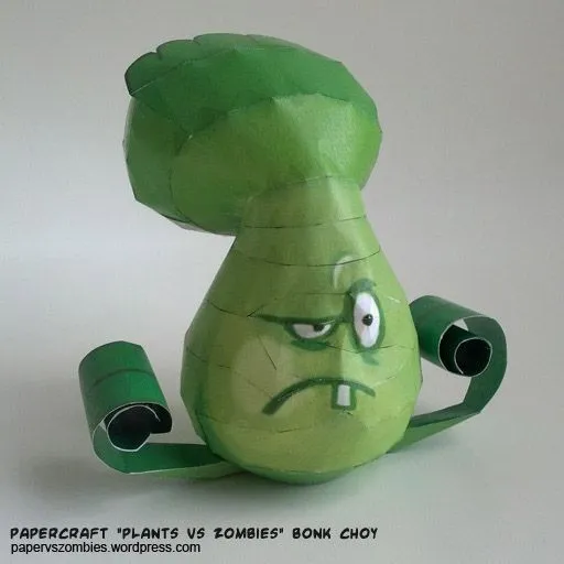 Ninjatoes' papercraft weblog: Papercraft "Plants vs Zombies" Bonk Choy