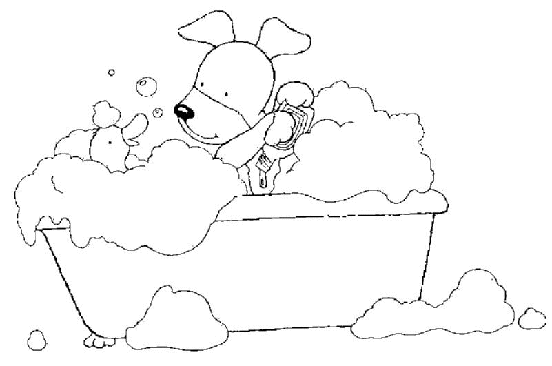 Bañandose en caricatura - Imagui