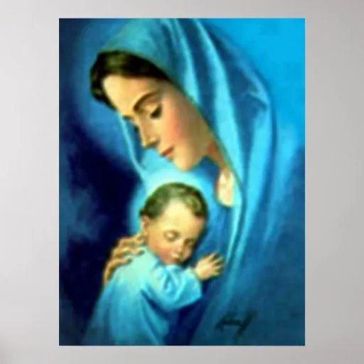 Niño bendecido Jesús del Virgen María y del niño Impresiones | Zazzle