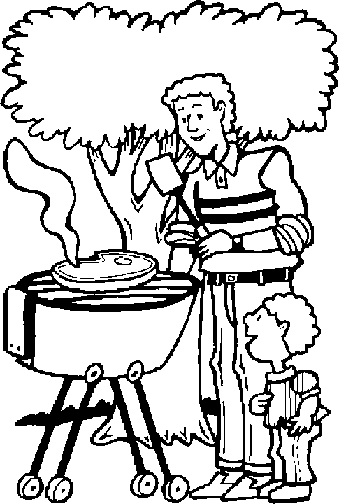 Papá Cocinando para colorear ~ Dibujos para Colorear Infantil