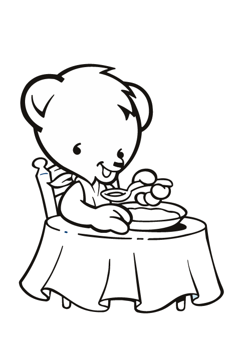 Dibujo de niños comiendo cosas calientes para colorear - Imagui