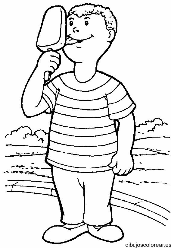 niño comiendo helado Colouring Pages (page 2)