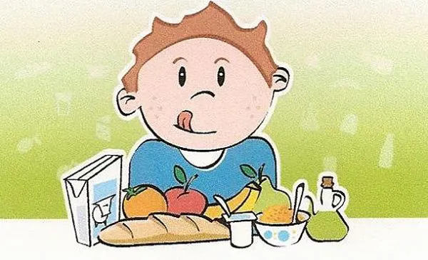 Niño comiendo saludable dibujo - Imagui