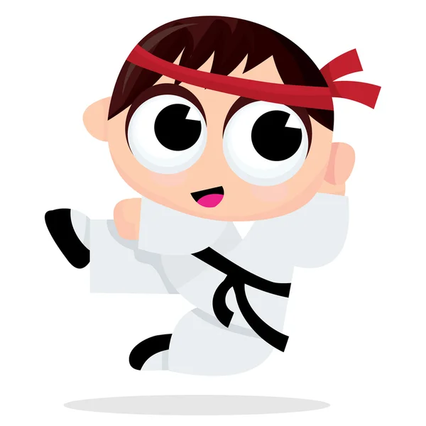 Niño de dibujos animados karate — Vector stock © totallyjamie ...
