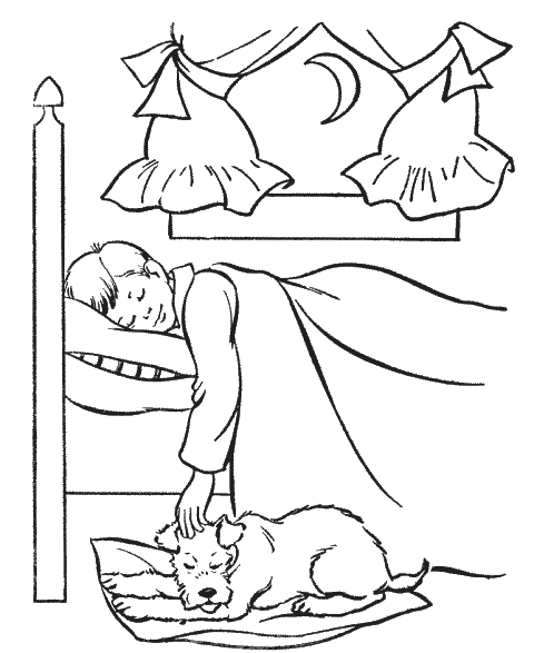 Dibujo de un niño levantandose de la cama - Imagui