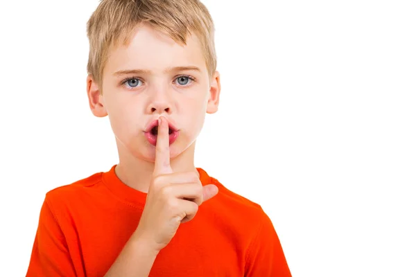 niño haciendo gesto de silencio — Foto stock © michaeljung #45553071