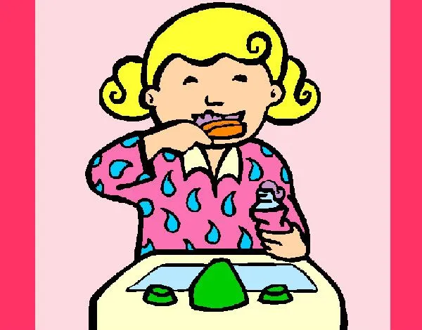 Niño lavandose los dientes caricatura - Imagui