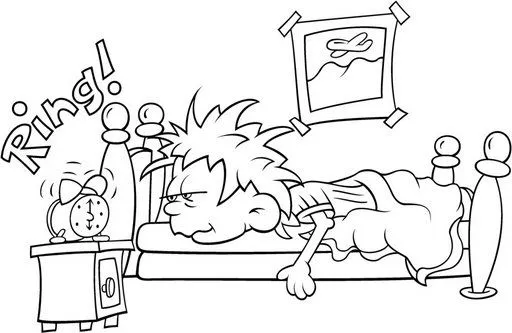 Dibujo de niño levantandose dela cama - Imagui