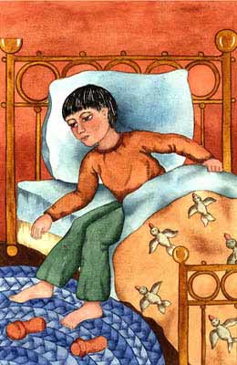 Niño levantandose dela cama dibujo - Imagui