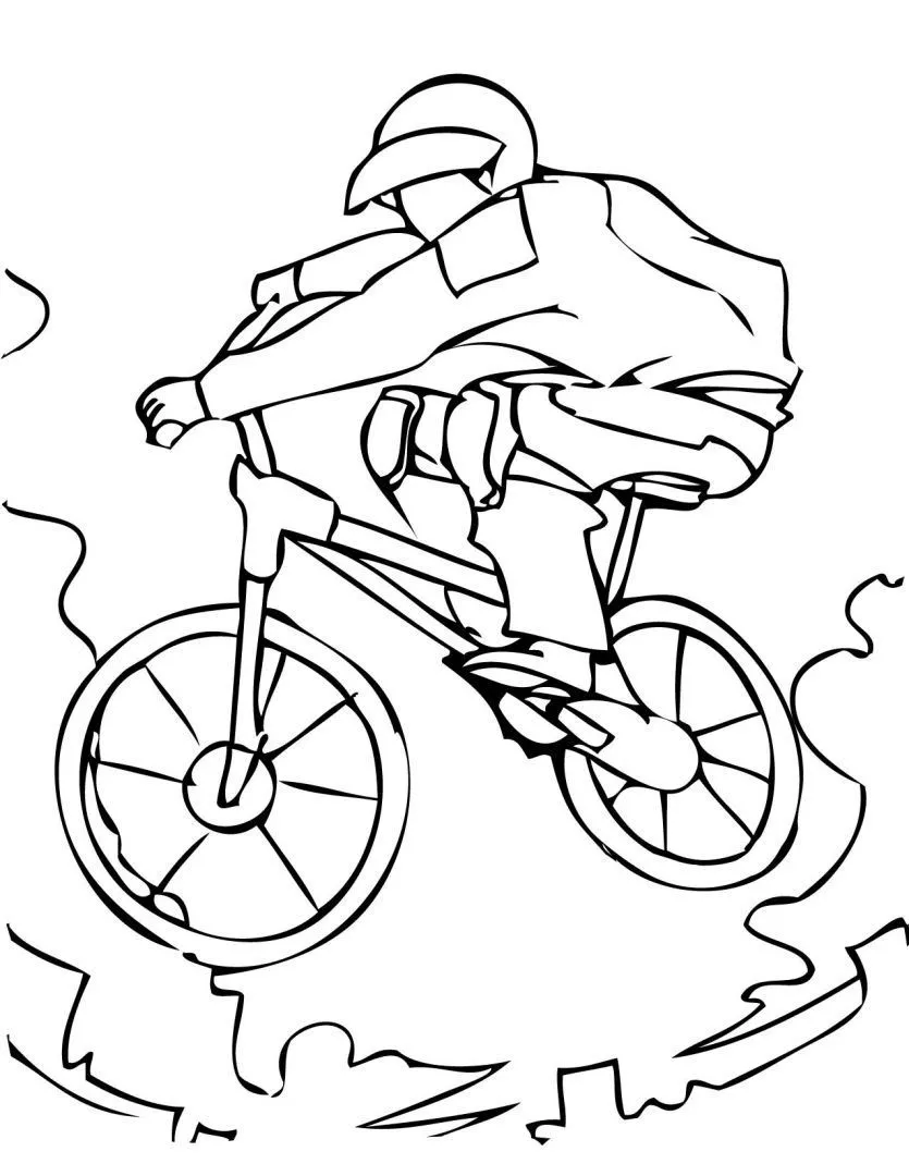 nino montando bicicleta Colouring Pages (page 2)