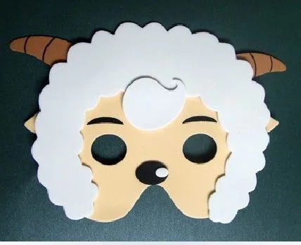 Niño ovejas máscara eva juguete cabra de dibujos animados máscara ...