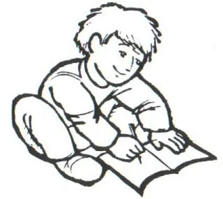 Niño haciendo su tarea, escribiendo en su cuaderno - Portal Escuela