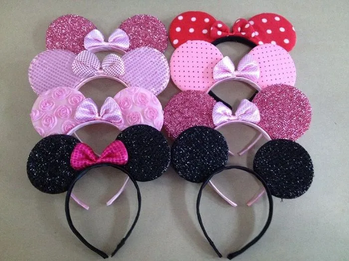 Niños accesorios para el cabello Minnie Mouse orejas vendas de la ...