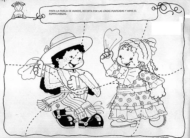 Dibujos de niños bailando Cueca - Imagui