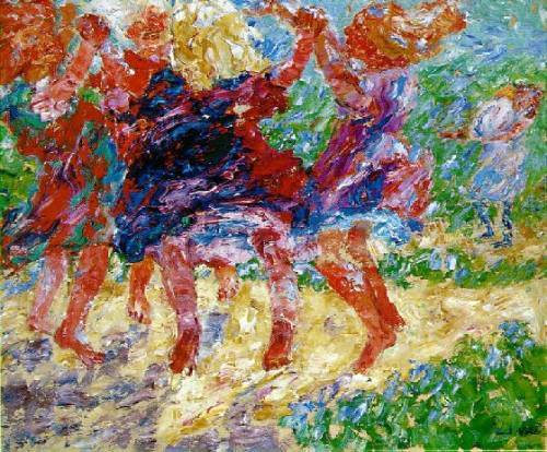 NIÑOS BAILANDO LOCAMENTE – (1909) – EMIL NOLDE – | YLADAH NIÑOS BAILANDO LOCAMENTE – (1909) – EMIL NOLDE – | YLADAH