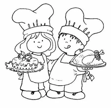 Niños chef | Dibujos para pintar | cocineros | Pinterest | Chefs ...