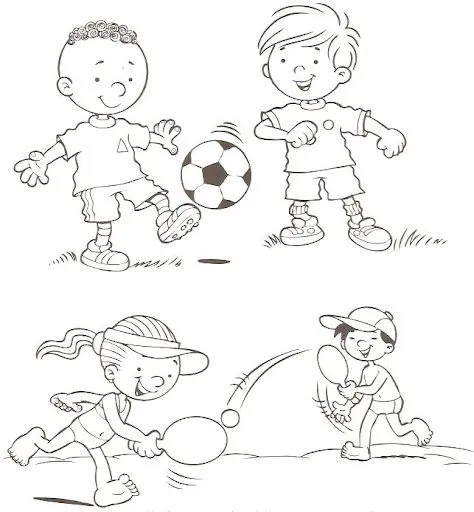 Imagenes para colorear niños haciendo ejercicio - Imagui