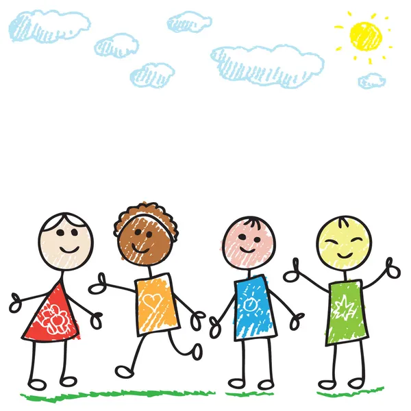 Niños Doodle — Vector stock © tajim1 #2239155