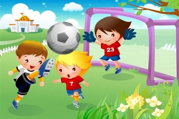 Niños jugando al futbol (34014)