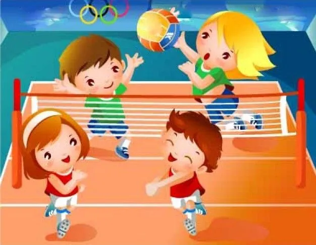 Niños jugando volleyball - Imagui