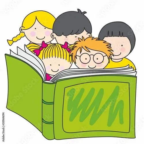 Niños leyendo de sbego, vector libre de derechos #38964694 en Fotolia.