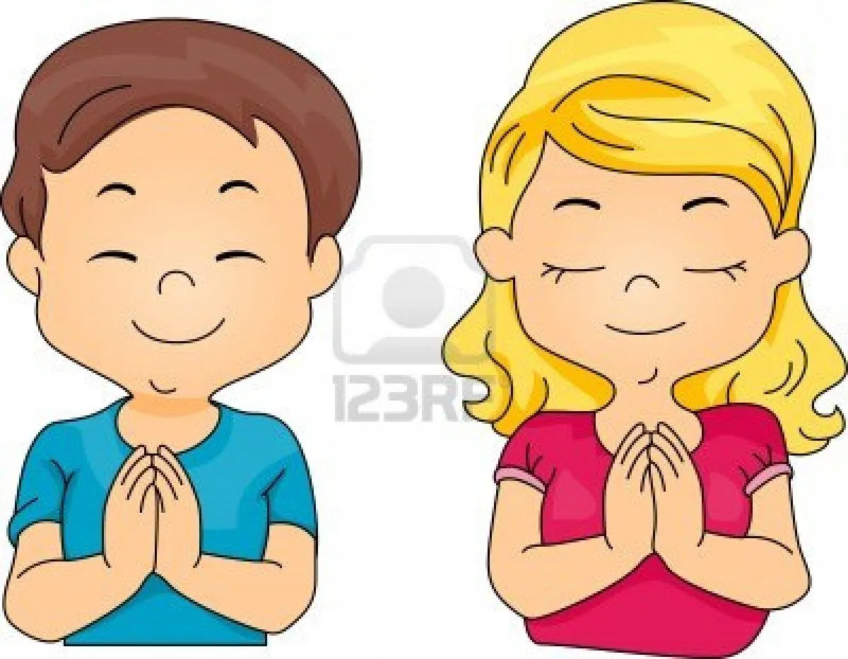 Niños orando en caricatura - Imagui
