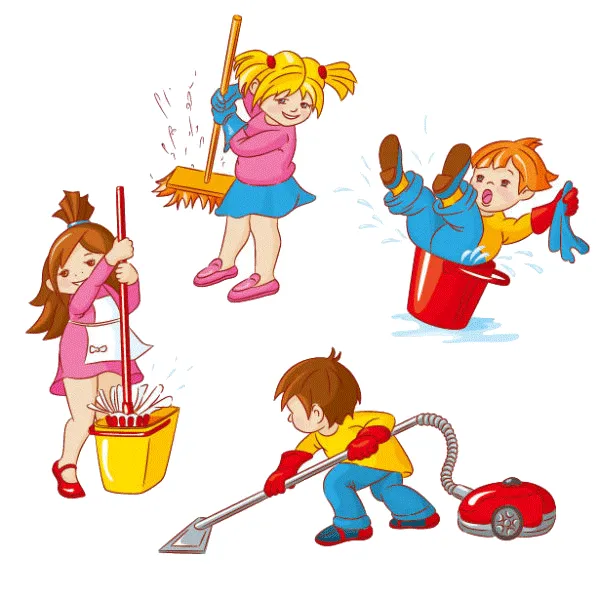 Niños haciendo las tareas de casa | Niños | Pinterest