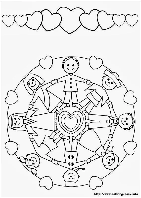 Niños tomados de la mano para colorear - Imagui Niños tomados de la mano para colorear - Imagui