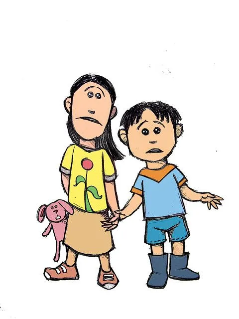 Imágenes de niños tristes en caricatura - Imagui