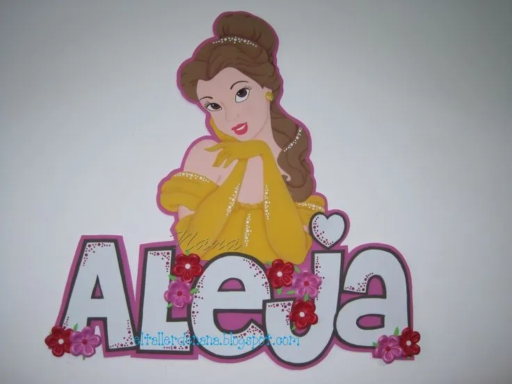 Aplique Princesa Bella de Disney | Nombres en Foami (Goma Eva ...