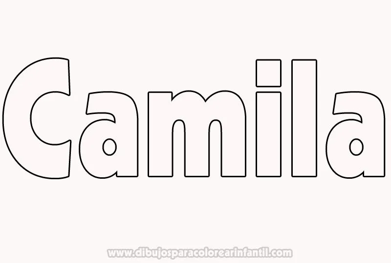 Nombre Camila para colorear | Dibujos para Colorear Infantil Nombre Camila para colorear | Dibujos para Colorear Infantil