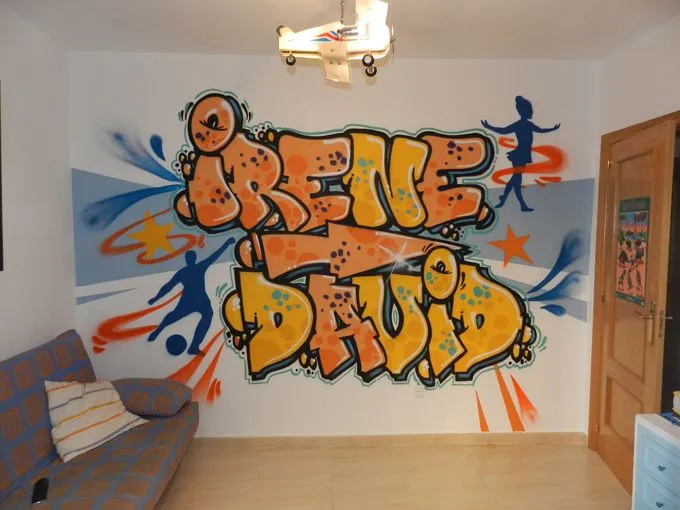 Mi Nombre en Graffiti | Habitación con graffiti | Decoración juvenil