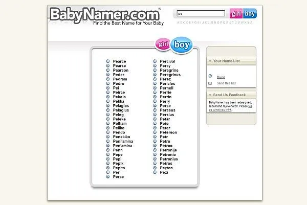 Encuentra un nombre para tu hijo con BabyNamer - Techlosofy.com