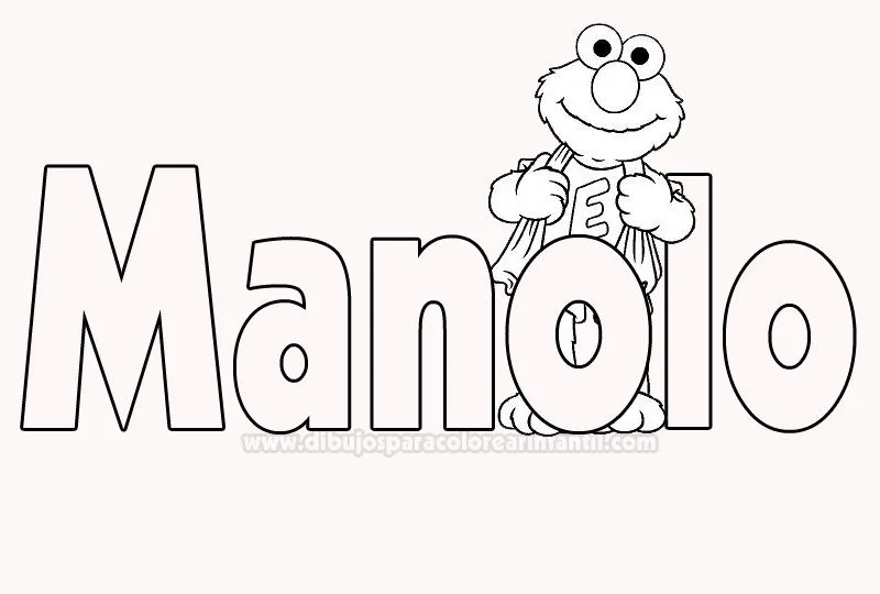 Nombre Manolo para colorear ~ Dibujos para Colorear Infantil