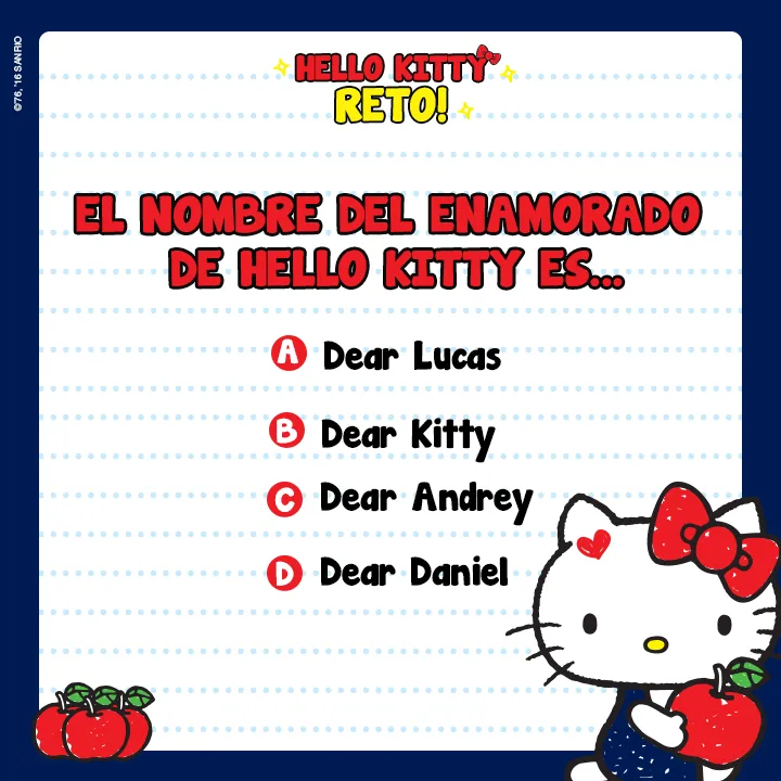 Cuál es el nombre del novio de #HelloKitty? #HelloDesafío #HelloKittyLover  #HKyYo | Hello kitty, Nombres, Nombre
