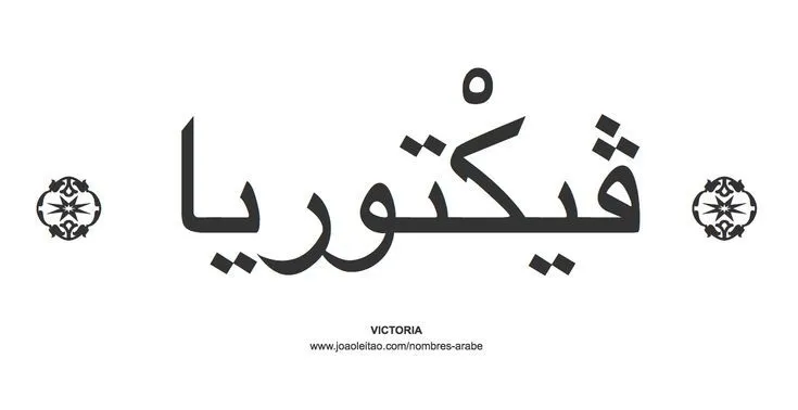 Nombre Victoria en escritura árabe | lindo | Pinterest