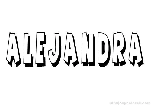 Nombres para colorear: Alejandra ~ Dibujos para Colorear Infantil Nombres para colorear: Alejandra ~ Dibujos para Colorear Infantil