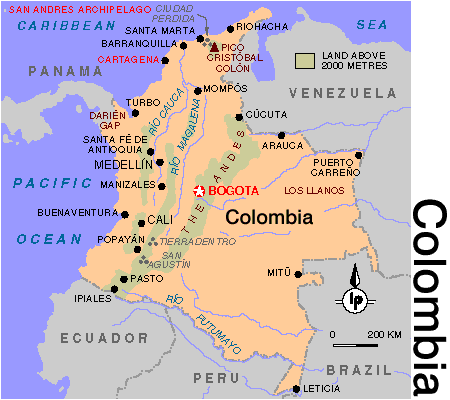 Mapa de colombia y sus nombres - Imagui