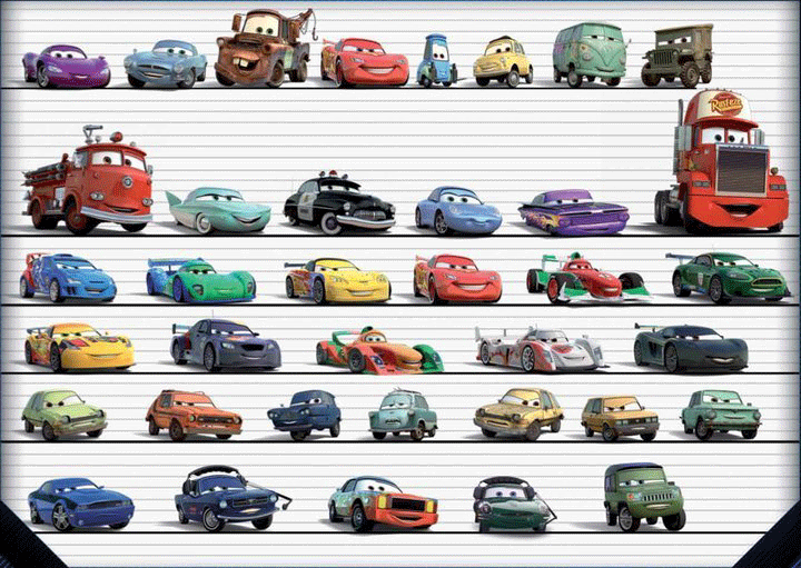 Nombres de personajes cars - Imagui
