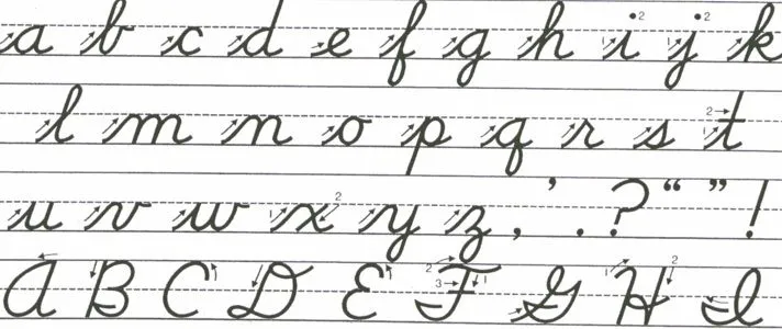 Como escribir con letra cursiva - Imagui