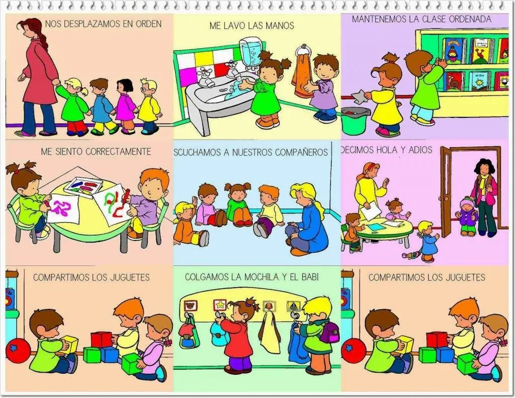 Normas de convivencia en el aula imágenes para imprimir. | Rutina de  preescolar, Normas de convivencia, Imagenes de convivencia escolar