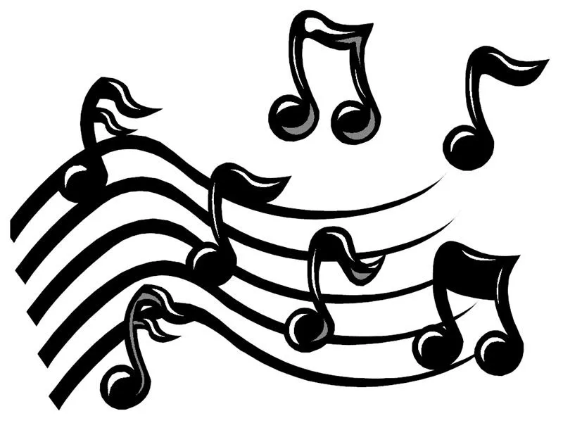 Notas musicales en dibujo - Imagui