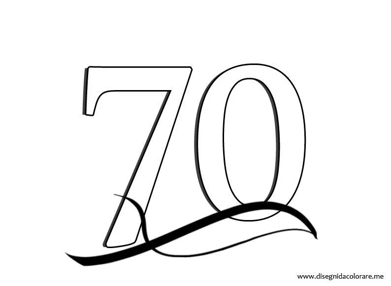 Número 70 Colouring Pages