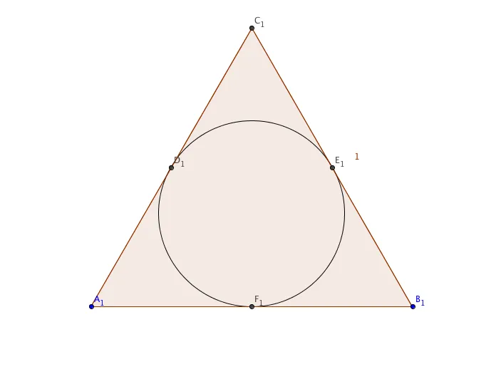 NÚMEROS ELEGANTES: Círculo inscrito en triángulo equilátero