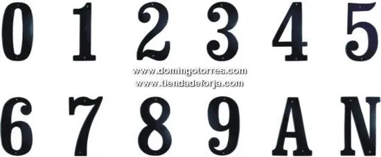 Números y letras de forja AV-16-N ‹ Forja Domingo Torres S.L.