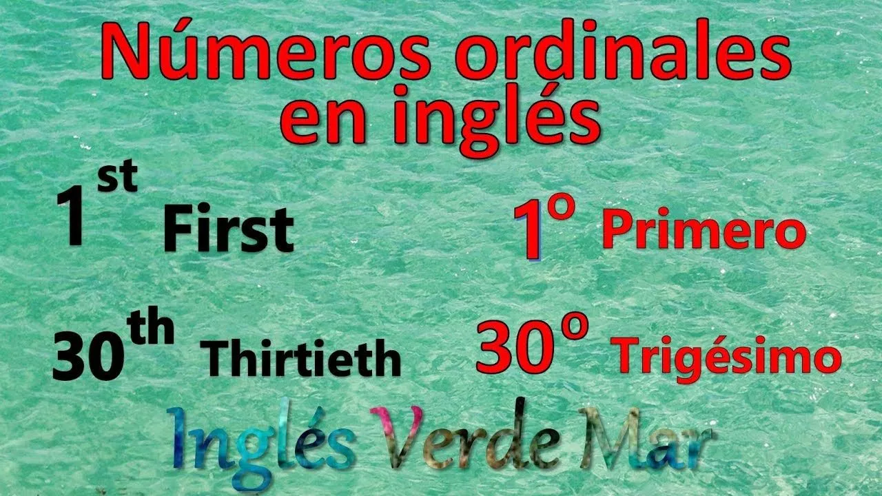 Números ordinales en inglés- (Pronunciación-1 al 30) - Ordinal Numbers.  #English #Inglés - YouTube